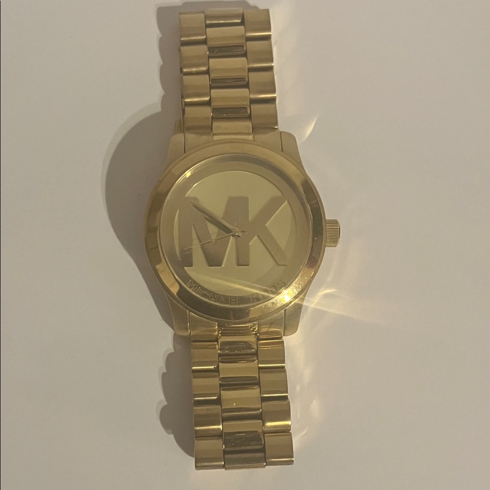 Michael Kors Gold Watch with Logo Dial